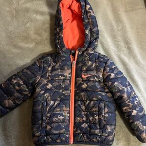 Nike Camouflage Jacket with Orange Interior